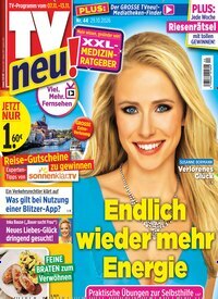 Titelbild der Ausgabe 44/2026 von TV neu. Diese Zeitschrift und viele weitere Programmzeitschriften als Abo oder epaper bei United Kiosk online kaufen.