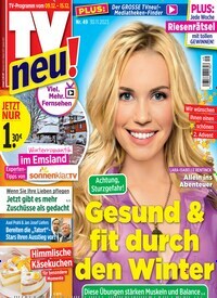 Titelbild der Ausgabe 49/2023 von TV neu. Diese Zeitschrift und viele weitere Programmzeitschriften als Abo oder epaper bei United Kiosk online kaufen.
