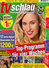 Titelbild der Ausgabe 9/2023 von TV Schlau. Diese Zeitschrift und viele weitere Programmzeitschriften als Abo oder epaper bei United Kiosk online kaufen.