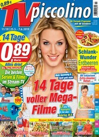 Titelbild der Ausgabe 11/2019 von TVpiccolino. Diese Zeitschrift und viele weitere Programmzeitschriften als Abo oder epaper bei United Kiosk online kaufen.