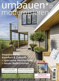 Titelbild der Ausgabe 8/2022 von Umbauen + Modernisieren. Diese Zeitschrift und viele weitere Gartenzeitschriften und Wohnzeitschriften als Abo oder epaper bei United Kiosk online kaufen.
