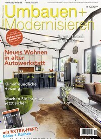 Titelbild der Ausgabe 12/2019 von Umbauen + Modernisieren. Diese Zeitschrift und viele weitere Gartenzeitschriften und Wohnzeitschriften als Abo oder epaper bei United Kiosk online kaufen.