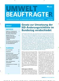Titelbild der Ausgabe 8/2026 von UmweltbeauftragteR. Diese Zeitschrift und viele weitere Naturzeitschriften, Landwirtschaftszeitungen und Umweltmagazine als Abo oder epaper bei United Kiosk online kaufen.