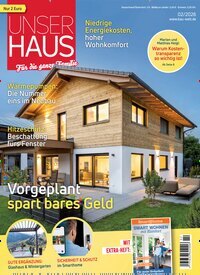 Titelbild der Ausgabe 2/2026 von Unser Haus. Diese Zeitschrift und viele weitere Gartenzeitschriften und Wohnzeitschriften als Abo oder epaper bei United Kiosk online kaufen.