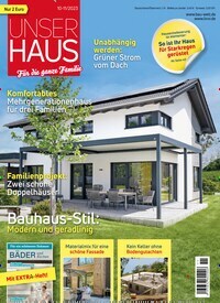 Titelbild der Ausgabe 11/2023 von Unser Haus. Diese Zeitschrift und viele weitere Gartenzeitschriften und Wohnzeitschriften als Abo oder epaper bei United Kiosk online kaufen.