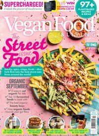 Titelbild der Ausgabe 9/2025 von Vegan Food & Living. Diese Zeitschrift und viele weitere Kochzeitschriften und Backzeitschriften als Abo oder epaper bei United Kiosk online kaufen.