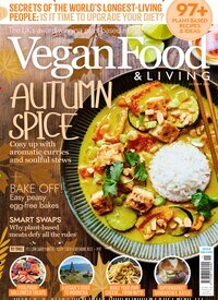 Titelbild der Ausgabe 10/2025 von Vegan Food & Living. Diese Zeitschrift und viele weitere Kochzeitschriften und Backzeitschriften als Abo oder epaper bei United Kiosk online kaufen.