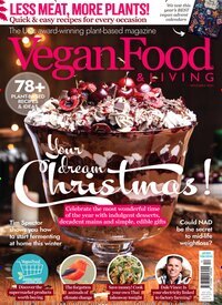 Titelbild der Ausgabe 11/2025 von Vegan Food & Living. Diese Zeitschrift und viele weitere Kochzeitschriften und Backzeitschriften als Abo oder epaper bei United Kiosk online kaufen.
