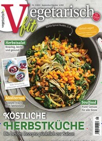 Titelbild der Ausgabe 5/2022 von vegetarisch Fit. Diese Zeitschrift und viele weitere Kochzeitschriften und Backzeitschriften als Abo oder epaper bei United Kiosk online kaufen.