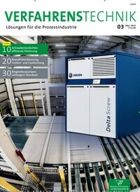 Titelbild der Ausgabe 3/2023 von Verfahrenstechnik. Diese Zeitschrift und viele weitere Industriemagazine und Handwerkmagazine als Abo oder epaper bei United Kiosk online kaufen.