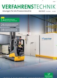 Titelbild der Ausgabe 8/2025 von Verfahrenstechnik. Diese Zeitschrift und viele weitere Industriemagazine und Handwerkmagazine als Abo oder epaper bei United Kiosk online kaufen.