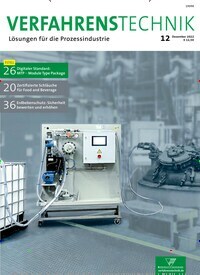 Titelbild der Ausgabe 12/2022 von Verfahrenstechnik. Diese Zeitschrift und viele weitere Wissenschaftsmagazine als Abo oder epaper bei United Kiosk online kaufen.