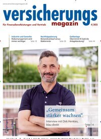 Titelbild der Ausgabe 4/2025 von Versicherungsmagazin. Diese Zeitschrift und viele weitere Businessmagazine als Abo oder epaper bei United Kiosk online kaufen.
