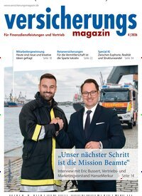 Titelbild der Ausgabe 4/2026 von Versicherungsmagazin. Diese Zeitschrift und viele weitere Businessmagazine als Abo oder epaper bei United Kiosk online kaufen.