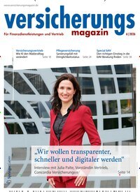 Titelbild der Ausgabe 6/2026 von Versicherungsmagazin. Diese Zeitschrift und viele weitere Businessmagazine als Abo oder epaper bei United Kiosk online kaufen.