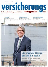 Titelbild der Ausgabe 8/2025 von Versicherungsmagazin. Diese Zeitschrift und viele weitere Businessmagazine als Abo oder epaper bei United Kiosk online kaufen.