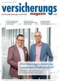 Titelbild der Ausgabe 11/2025 von Versicherungsmagazin. Diese Zeitschrift und viele weitere Businessmagazine als Abo oder epaper bei United Kiosk online kaufen.