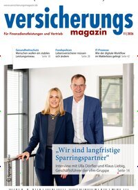 Titelbild der Ausgabe 11/2026 von Versicherungsmagazin. Diese Zeitschrift und viele weitere Businessmagazine als Abo oder epaper bei United Kiosk online kaufen.