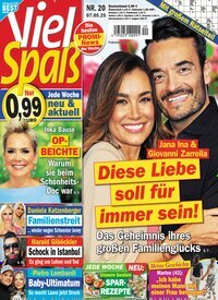 Titelbild der Ausgabe 20/2025 von Viel Spaß. Diese Zeitschrift und viele weitere Frauenzeitschriften als Abo oder epaper bei United Kiosk online kaufen.