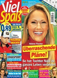 Titelbild der Ausgabe 44/2022 von Viel Spaß. Diese Zeitschrift und viele weitere Frauenzeitschriften als Abo oder epaper bei United Kiosk online kaufen.