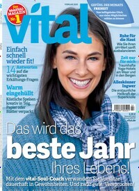 Titelbild der Ausgabe 2/2020 von Vital. Diese Zeitschrift und viele weitere Frauenzeitschriften als Abo oder epaper bei United Kiosk online kaufen.