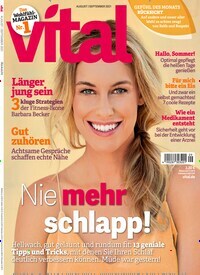 Titelbild der Ausgabe 9/2021 von Vital. Diese Zeitschrift und viele weitere Frauenzeitschriften als Abo oder epaper bei United Kiosk online kaufen.