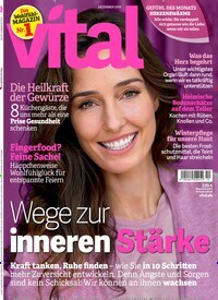 Titelbild der Ausgabe 12/2019 von Vital. Diese Zeitschrift und viele weitere Frauenzeitschriften als Abo oder epaper bei United Kiosk online kaufen.