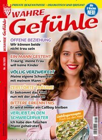 Titelbild der Ausgabe 5/2025 von Wahre Gefühle. Diese Zeitschrift und viele weitere Frauenzeitschriften als Abo oder epaper bei United Kiosk online kaufen.