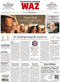 Titelbild der Ausgabe 97/2025 von WAZ Westdeutsche Allgemeine Zeitung. Diese Zeitschrift und viele weitere Zeitungsabos als Abo oder epaper bei United Kiosk online kaufen.