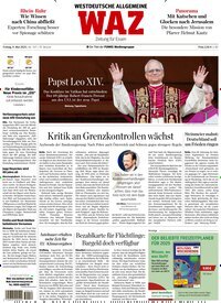 Titelbild der Ausgabe 107/2025 von WAZ Westdeutsche Allgemeine Zeitung. Diese Zeitschrift und viele weitere Zeitungsabos als Abo oder epaper bei United Kiosk online kaufen.