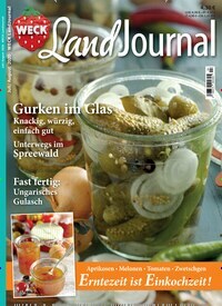Titelbild der Ausgabe 4/2020 von Weck LandJournal. Diese Zeitschrift und viele weitere Kochzeitschriften und Backzeitschriften als Abo oder epaper bei United Kiosk online kaufen.