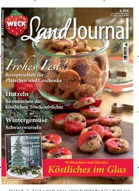 Titelbild der Ausgabe 6/2020 von Weck LandJournal. Diese Zeitschrift und viele weitere Kochzeitschriften und Backzeitschriften als Abo oder epaper bei United Kiosk online kaufen.