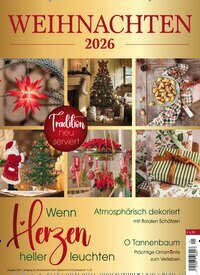Titelbild der Ausgabe 1/2026 von Weihnachten. Diese Zeitschrift und viele weitere Gartenzeitschriften und Wohnzeitschriften als Abo oder epaper bei United Kiosk online kaufen.