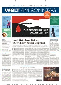 Titelbild der Ausgabe 4/2026 von Welt am Sonntag Bayern Frühausgabe. Diese Zeitschrift und viele weitere Zeitungsabos als Abo oder epaper bei United Kiosk online kaufen.