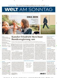 Titelbild der Ausgabe 30/2026 von Welt am Sonntag Bayern Frühausgabe. Diese Zeitschrift und viele weitere Zeitungsabos als Abo oder epaper bei United Kiosk online kaufen.