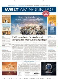 Titelbild der Ausgabe 37/2025 von Welt am Sonntag Bayern Frühausgabe. Diese Zeitschrift und viele weitere Zeitungsabos als Abo oder epaper bei United Kiosk online kaufen.