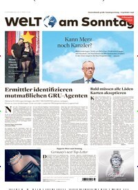 Titelbild der Ausgabe 37/2026 von Welt am Sonntag Bayern Frühausgabe. Diese Zeitschrift und viele weitere Zeitungsabos als Abo oder epaper bei United Kiosk online kaufen.