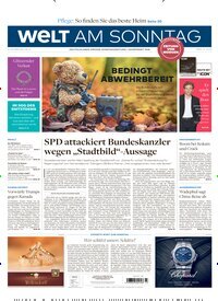 Titelbild der Ausgabe 43/2025 von Welt am Sonntag Bayern Frühausgabe. Diese Zeitschrift und viele weitere Zeitungsabos als Abo oder epaper bei United Kiosk online kaufen.