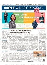 Titelbild der Ausgabe 14/2026 von Welt am Sonntag Gesamt Frühausgabe. Diese Zeitschrift und viele weitere Zeitungsabos als Abo oder epaper bei United Kiosk online kaufen.
