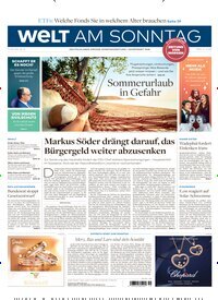 Titelbild der Ausgabe 19/2026 von Welt am Sonntag Gesamt Frühausgabe. Diese Zeitschrift und viele weitere Zeitungsabos als Abo oder epaper bei United Kiosk online kaufen.