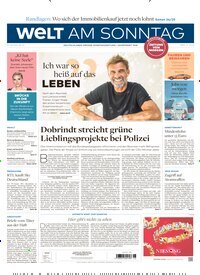 Titelbild der Ausgabe 26/2025 von Welt am Sonntag Gesamt Frühausgabe. Diese Zeitschrift und viele weitere Zeitungsabos als Abo oder epaper bei United Kiosk online kaufen.