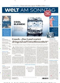 Titelbild der Ausgabe 26/2026 von Welt am Sonntag Gesamt Frühausgabe. Diese Zeitschrift und viele weitere Zeitungsabos als Abo oder epaper bei United Kiosk online kaufen.