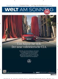 Titelbild der Ausgabe 33/2025 von Welt am Sonntag Gesamt Frühausgabe. Diese Zeitschrift und viele weitere Zeitungsabos als Abo oder epaper bei United Kiosk online kaufen.