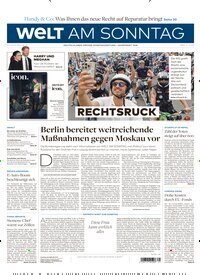 Titelbild der Ausgabe 35/2026 von Welt am Sonntag Gesamtausgabe. Diese Zeitschrift und viele weitere Zeitungsabos als Abo oder epaper bei United Kiosk online kaufen.
