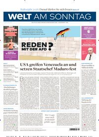 Titelbild der Ausgabe 1/2026 von Welt am Sonntag Nordrhein-Westfalen. Diese Zeitschrift und viele weitere Zeitungsabos als Abo oder epaper bei United Kiosk online kaufen.