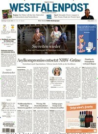 Titelbild der Ausgabe 134/2023 von Westfalenpost. Diese Zeitschrift und viele weitere Zeitungsabos als Abo oder epaper bei United Kiosk online kaufen.