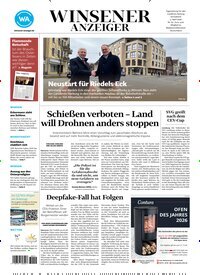 Titelbild der Ausgabe 79/2026 von Winsener Anzeiger. Diese Zeitschrift und viele weitere Zeitungsabos als Abo oder epaper bei United Kiosk online kaufen.