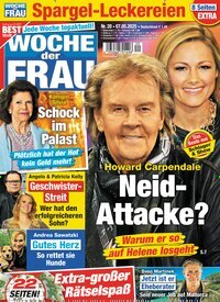 Titelbild der Ausgabe 20/2025 von Woche der Frau. Diese Zeitschrift und viele weitere Frauenzeitschriften als Abo oder epaper bei United Kiosk online kaufen.