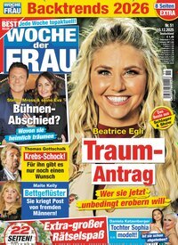 Titelbild der Ausgabe 51/2025 von Woche der Frau. Diese Zeitschrift und viele weitere Frauenzeitschriften als Abo oder epaper bei United Kiosk online kaufen.