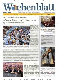 Titelbild der Ausgabe 473/2026 von Wochenblatt. Diese Zeitschrift und viele weitere Wirtschaftsmagazine und Politikmagazine als Abo oder epaper bei United Kiosk online kaufen.